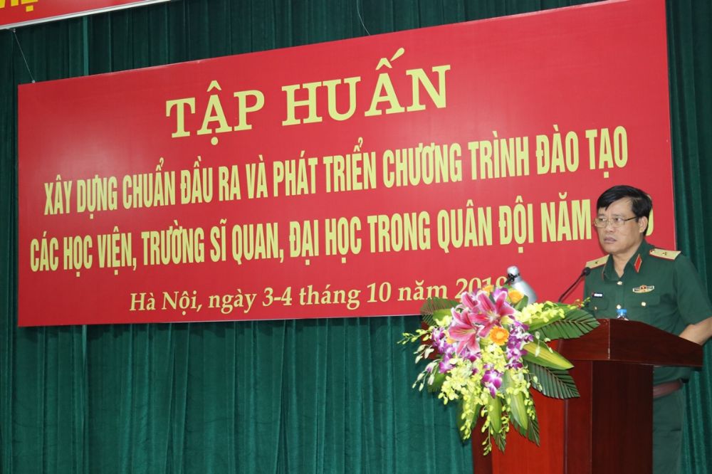 Tập huấn “Xây dựng chuẩn đầu ra và phát triển chương trình đào tạo đáp ứng các tiêu chuẩn đánh giá chất lượng giáo dục của Bộ Giáo dục và Đào tạo” cho các nhà trường quân đội