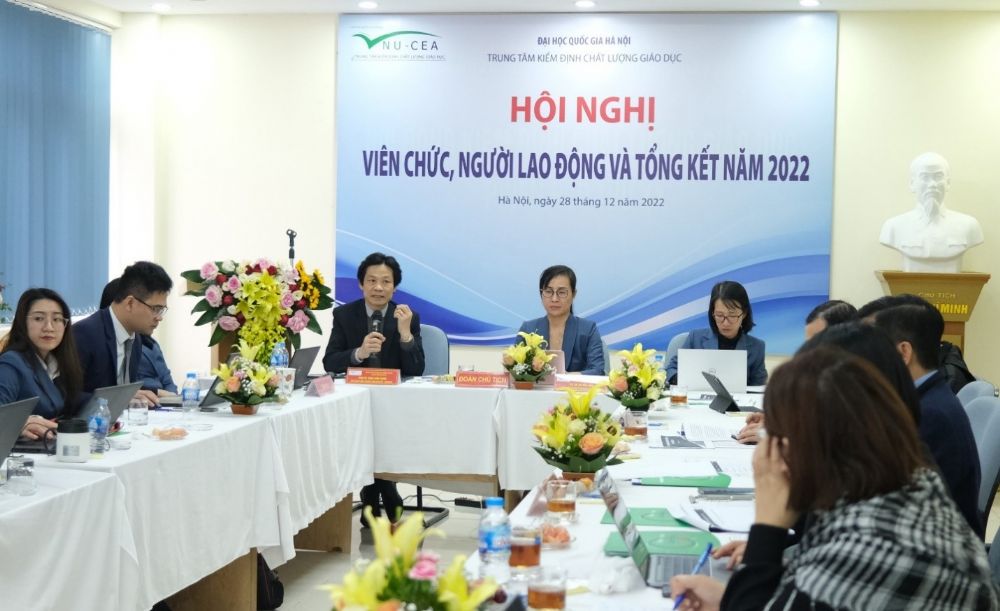 Trung tâm Kiểm định chất lượng giáo dục - Đại học Quốc gia Hà Nội tổ chức Hội nghị viên chức, người lao động và tổng kết năm 2022