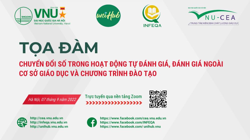 Tọa đàm “Chuyển đổi số trong hoạt động tự đánh giá, đánh giá ngoài cơ sở giáo dục và chương trình đào tạo” trên Kênh UniHub