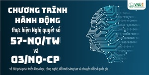 Chương trình hành động của ĐHQGHN thực hiện Nghị quyết số 57-NQ/TW và Nghị quyết số 03/NQ-CP về đột phá phát triển khoa học, công nghệ, đổi mới sáng tạo và chuyển đổi số quốc gia