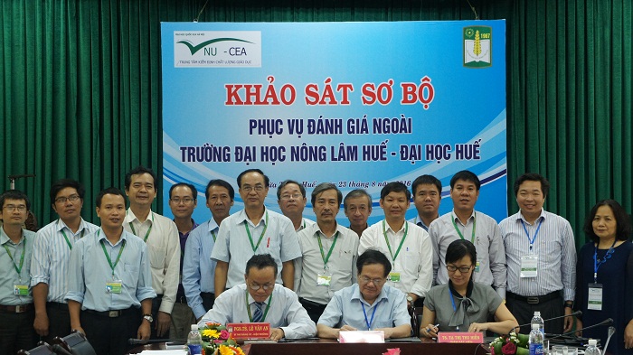 Đoàn chuyên gia đánh giá ngoài khảo sát sơ bộ tại Trường Đại học Nông lâm - Đại học Huế