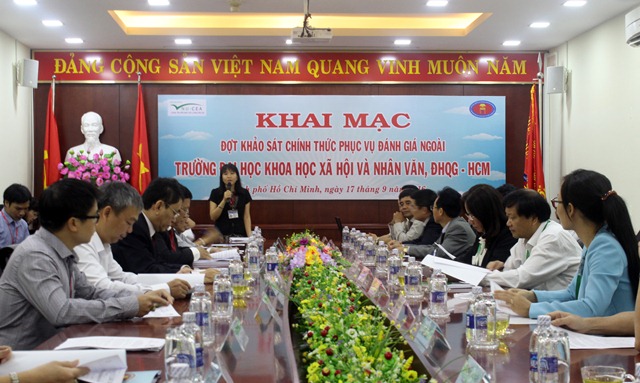 Khai mạc đợt khảo sát chính thức phục vụ đánh giá ngoài Trường Đại học Khoa học Xã hội và Nhân văn, Đại học Quốc gia Thành phố Hồ Chí Minh