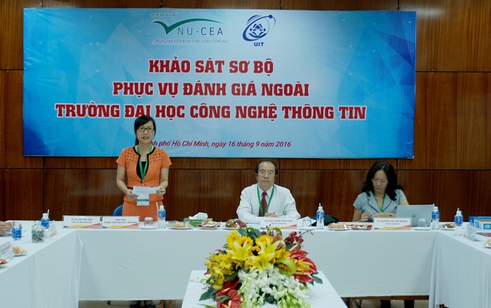 Đoàn chuyên gia đánh giá ngoài khảo sát sơ bộ tại Trường Đại học Công nghệ Thông tin – Đại học Quốc gia Thành phố Hồ Chí Minh