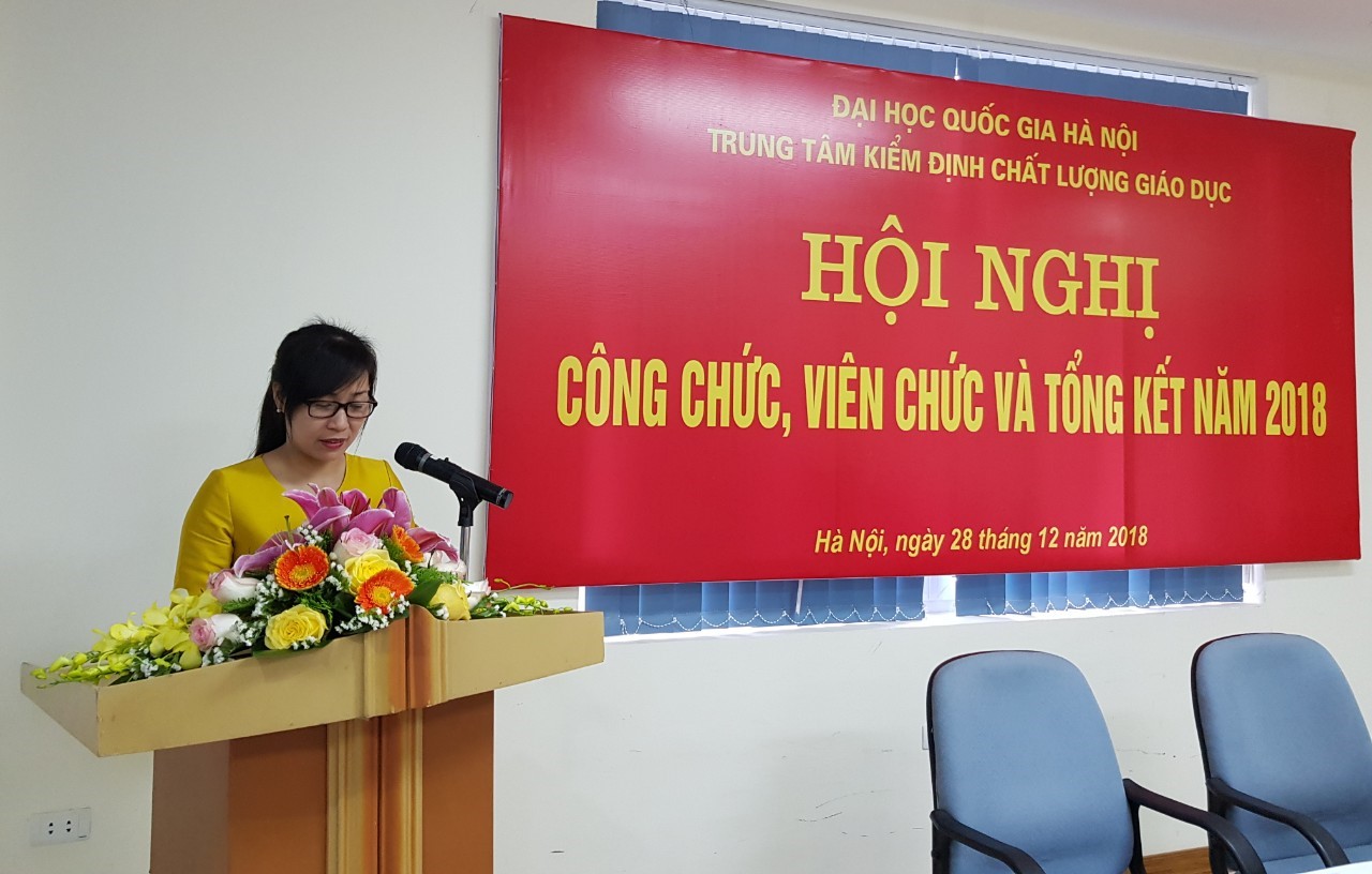 Trung tâm Kiểm định chất lượng giáo dục - ĐHQGHN tổ chức Hội nghị công chức, viên chức và tổng kết năm 2018