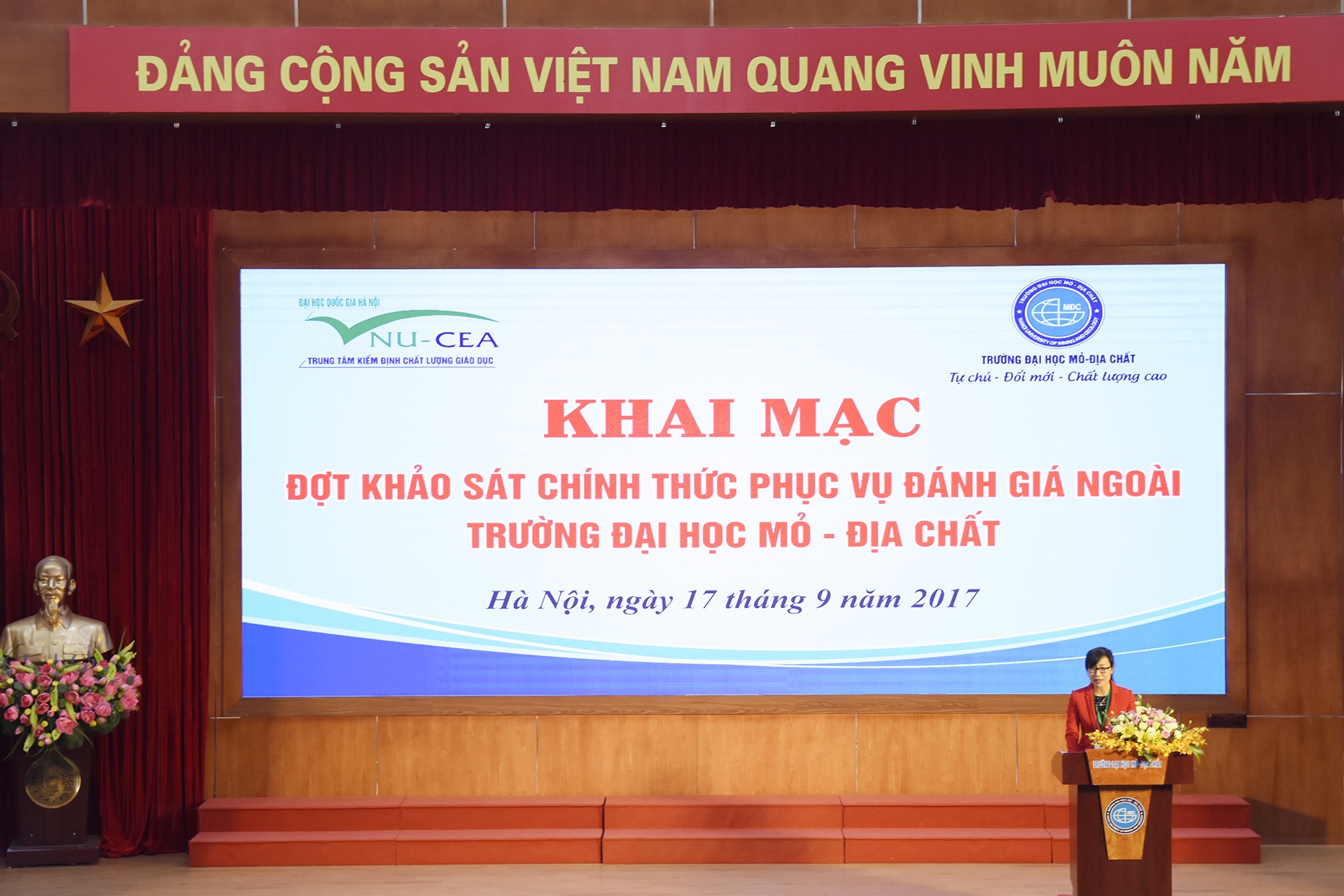 Khai mạc đợt khảo sát chính thức phục vụ đánh giá ngoài Trường Đại học Mỏ-Địa chất