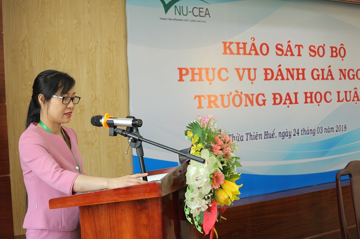 Đoàn chuyên gia đánh giá ngoài khảo sát sơ bộ tại Trường Đại học Luật, Đại học Huế