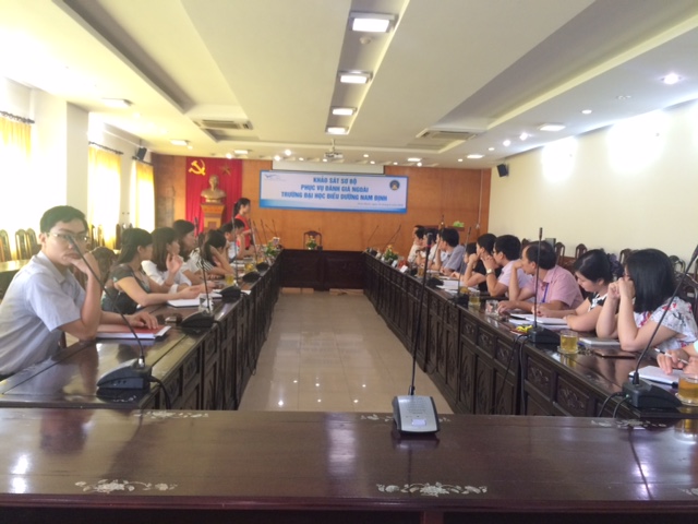 Đoàn chuyên gia đánh giá ngoài khảo sát sơ bộ tại Trường Đại học Điều dưỡng Nam Định