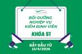 Thông báo tổ chức bồi dưỡng nghiệp vụ kiểm định viên Khoá 51 (Đợt 2 năm 2026)