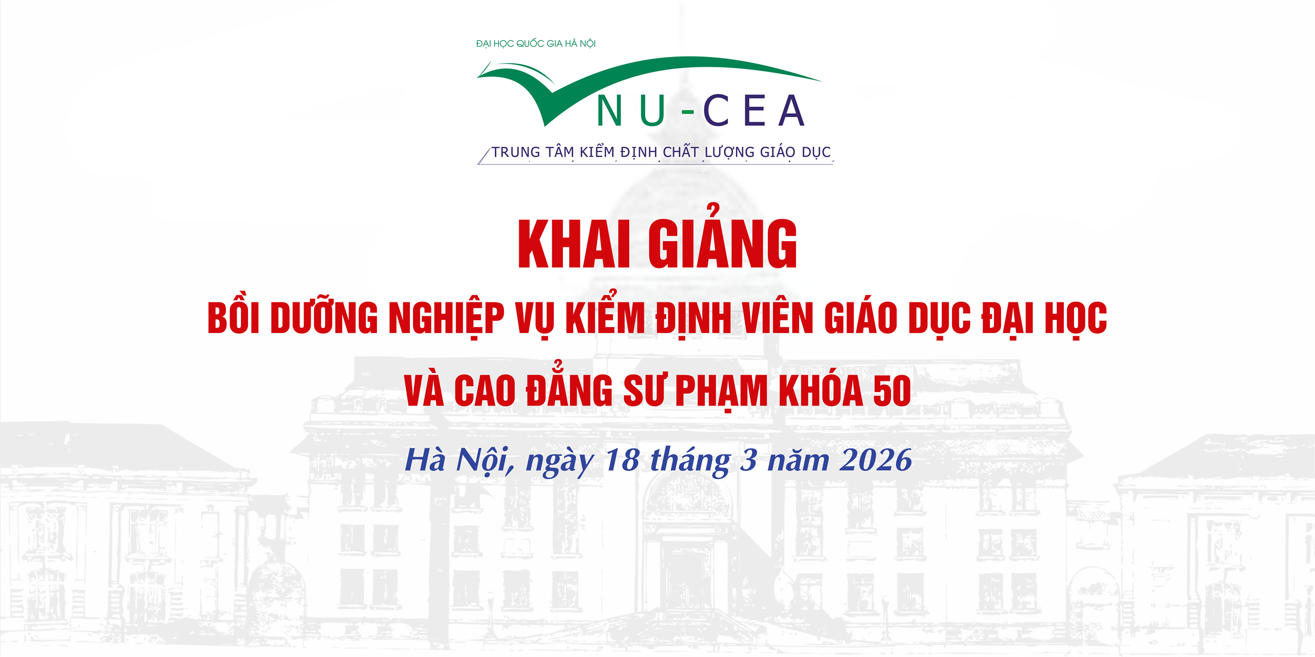 Opening 50th Professional Training Course for accreditors of higher education and colleges of pedagogy