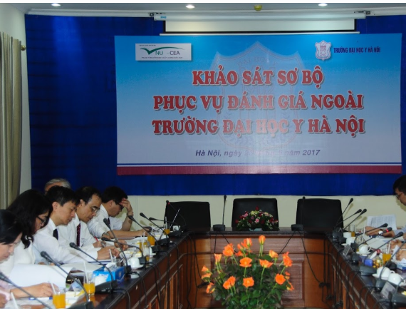 Đoàn chuyên gia đánh giá ngoài khảo sát sơ bộ tại Trường Đại học Y Hà Nội