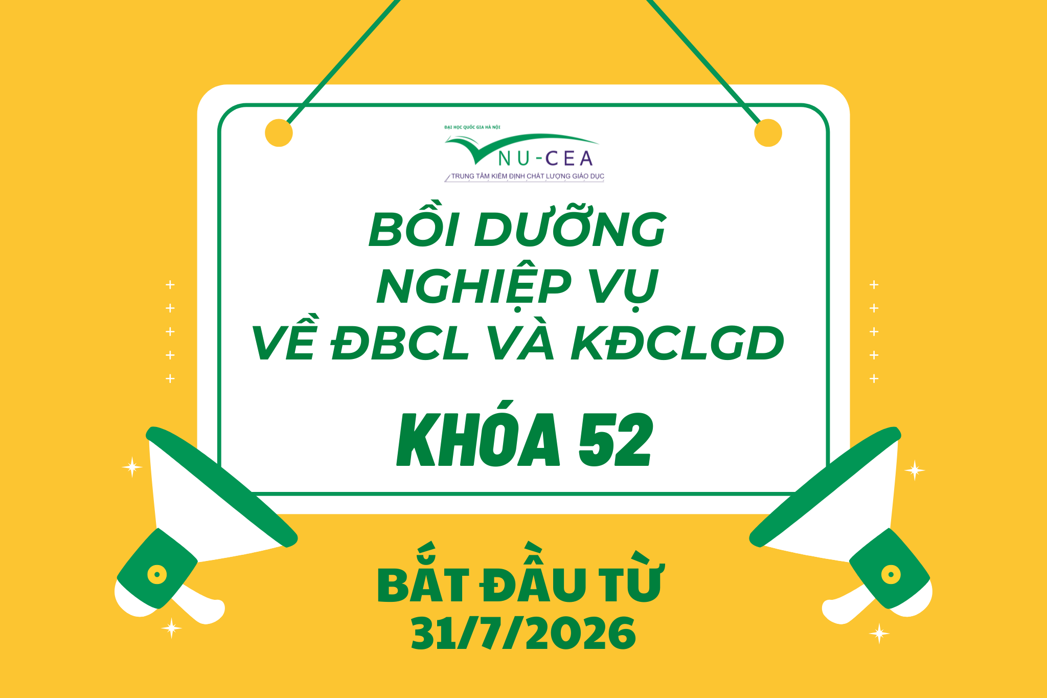 Mở lớp bồi dưỡng nghiệp vụ kiểm định viên Khoá 52