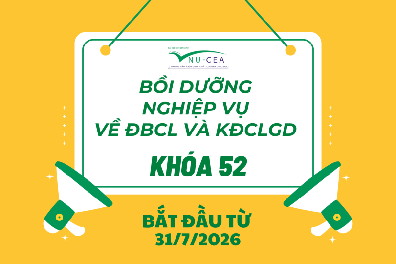 Thông báo mở lớp bồi dưỡng nghiệp vụ kiểm định viên Khoá 52