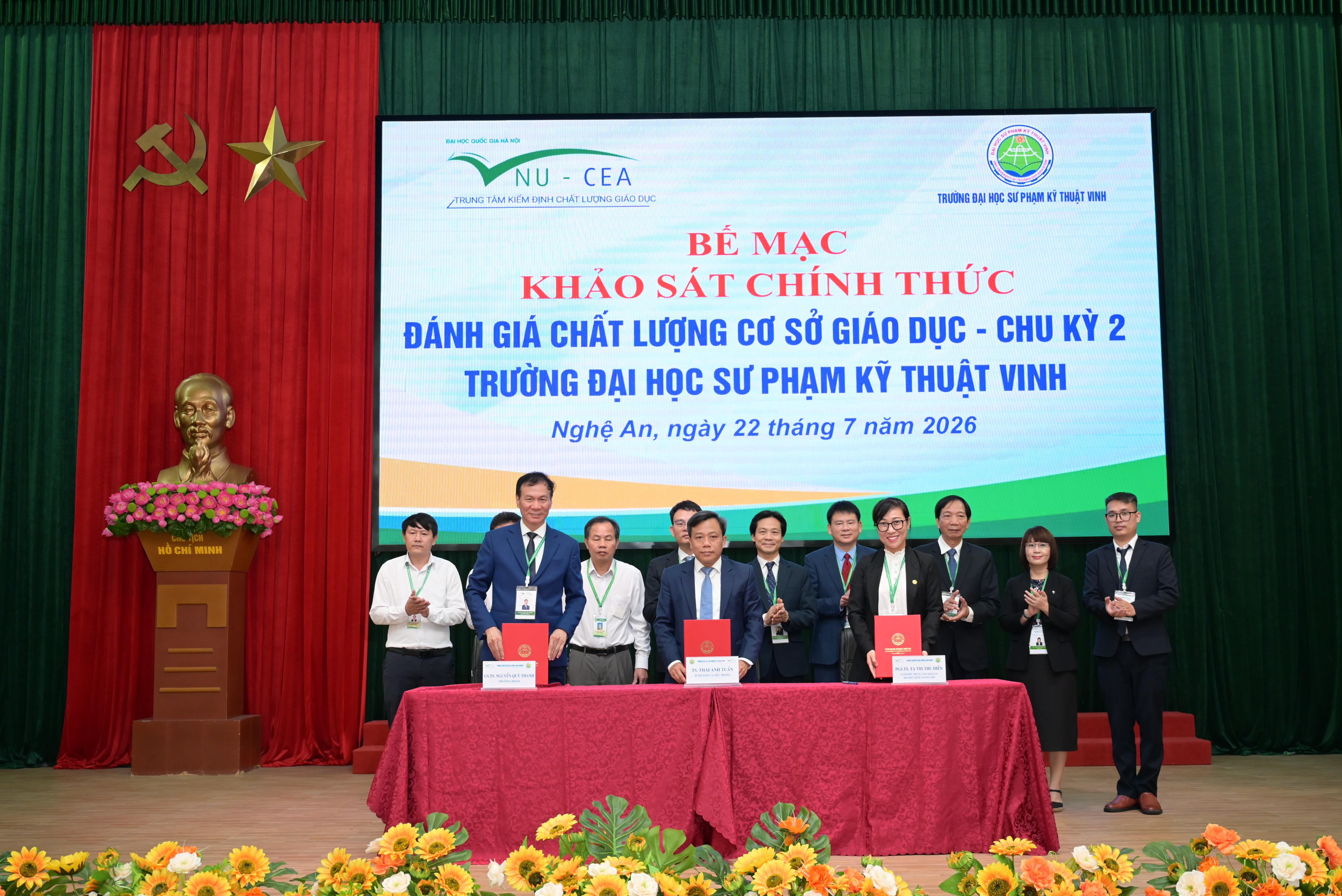 Bế mạc Khảo sát chính thức đánh giá chất lượng cơ sở giáo dục chu kỳ 2 Trường Đại học Sư phạm Kỹ thuật Vinh