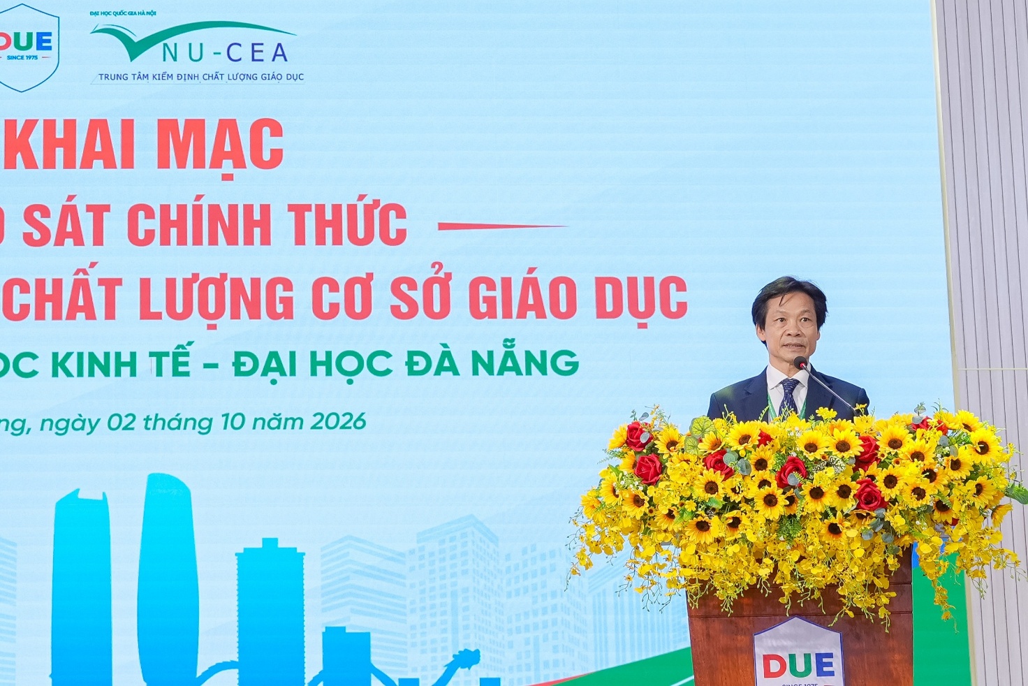 PGS.TS. Đinh Văn Toàn, Phó Giám đốc Trung tâm KĐCLGD - ĐHQGHN phát biểu