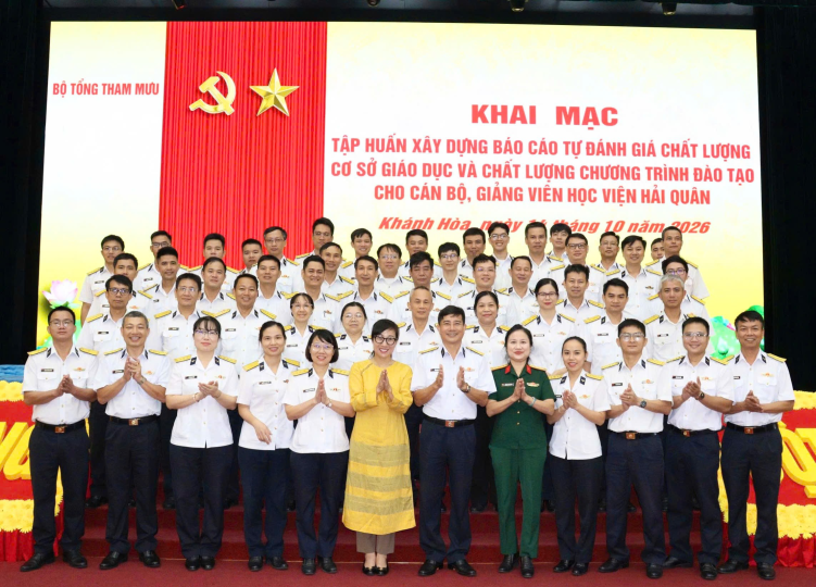 Tập huấn xây dựng báo cáo tự đánh giá chất lượng cơ sở giáo dục và chương trình đào tạo tại Học viện Hải quân